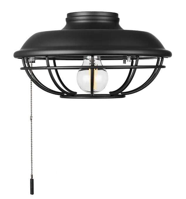 Hampton Bay Universal Matte Black Ceiling Fan LED Light Kit - Like New