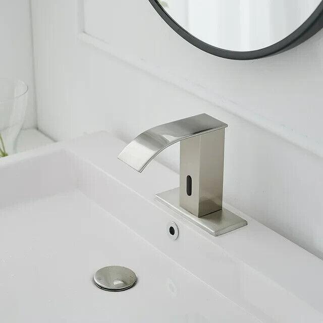 BWE Battery Powered Touchless Single Hole Bathroom Faucet Motion Sensor