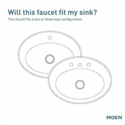 MOEN Eva 6400 Single Hole Single-Handle High-Arc Bathroom Faucet in Chrome