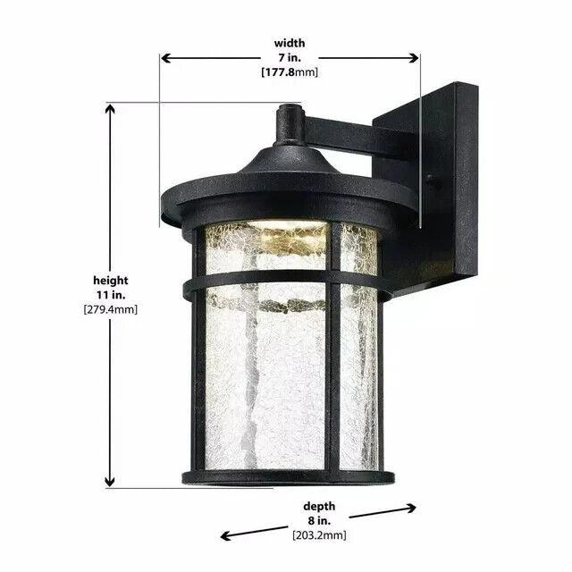 Home Decorators Collection Westbury 11 in Aged Iron Large LED Outdoor Wall Light - Like New