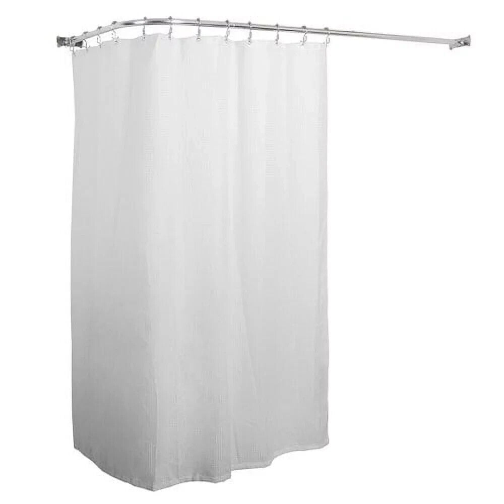 Utopia Alley L-Shaped Corner Shower Curtain Rod, 68 in. Size by 28 in., Chrome - Like New
