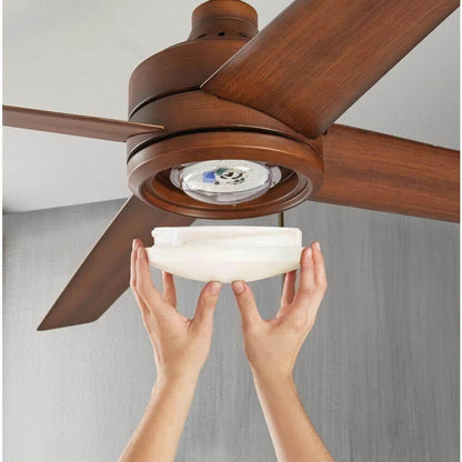 Home Decorators Mercer 52 in. LED Indoor Distressed Koa Ceiling Fan with Remote - Like New