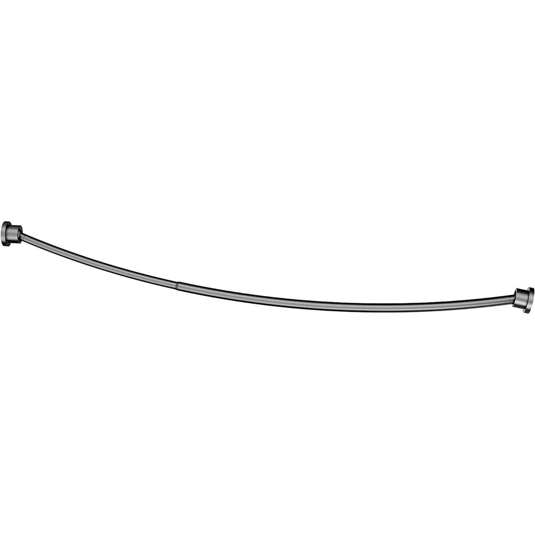 Gatco Modern Minimalist 72 in. Curved Shower Rod Set in Matte Black - Like New