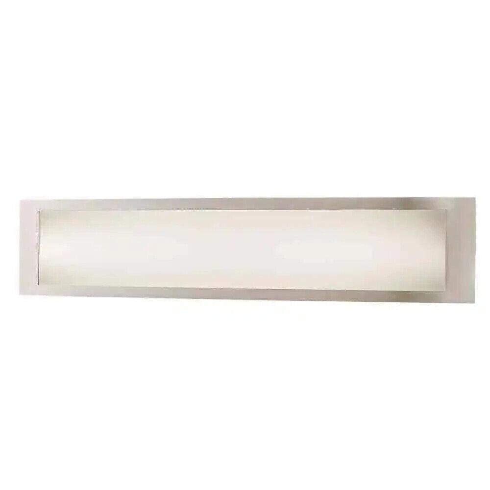 Hampton Bay Woodbury 24.6 in. Brushed Nickel Integrated LED Bathroom Light Bar - Like New