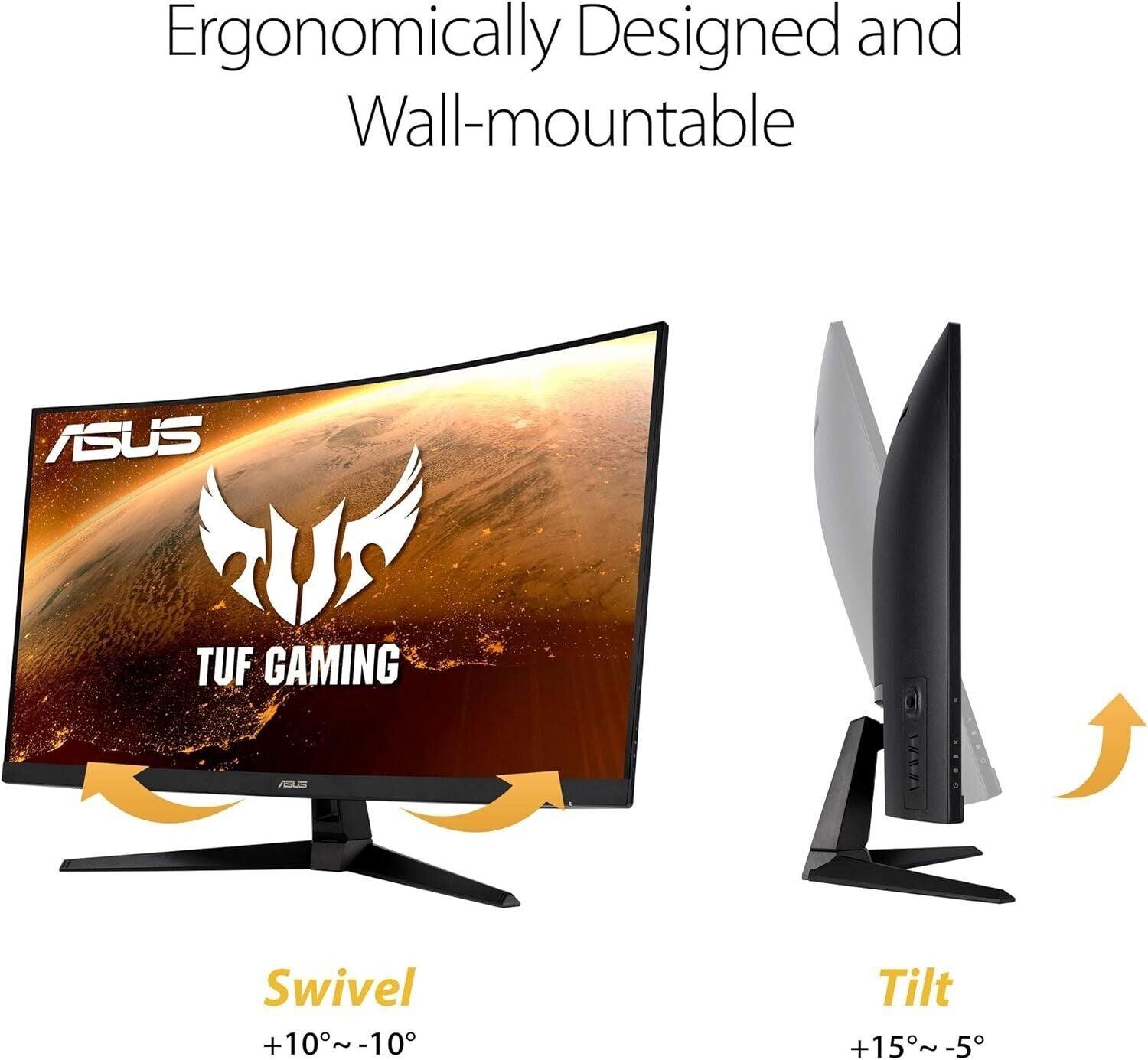 ASUS TUF Gaming VG32VQ1B 31.5&quot; 2560x1440 WQHD 1ms 144Hz Curved Gaming Monitor - Like New