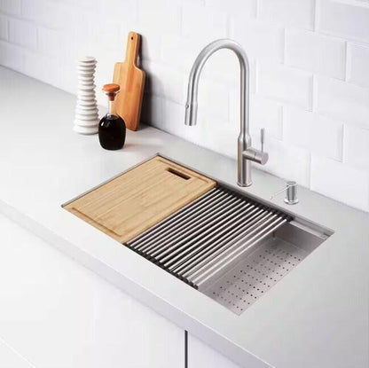 Glacier Bay 27 in. Undermount Single Bowl 18 Gauge Stainless Steel Kitchen Sink