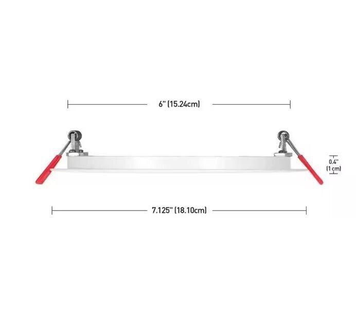 Commercial Electric Ultra Slim 6 in. Adjustable CCT Canless Recessed Light Kit - Like New