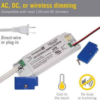 Armacost Lighting 820200 for LED Lighting with removable AC cord 20 Watt Gray