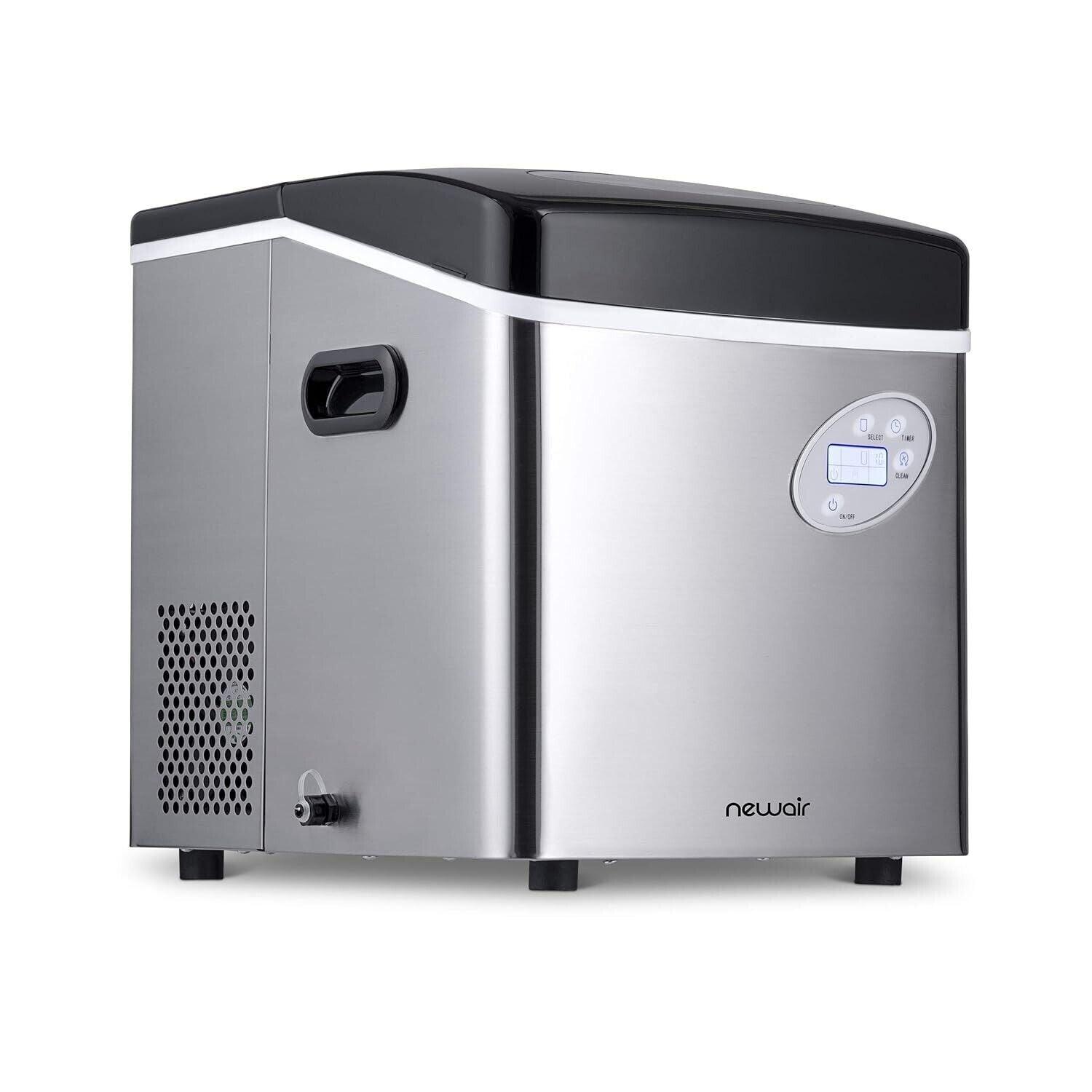 NewAir 50 lbs. Portable Ice Maker - Stainless Steel - Very Good