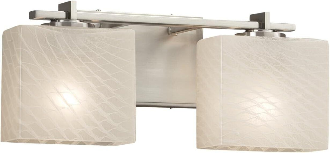 Justice Design Group Lighting 2-Light Bath Bar-Brushed Nickel Finish