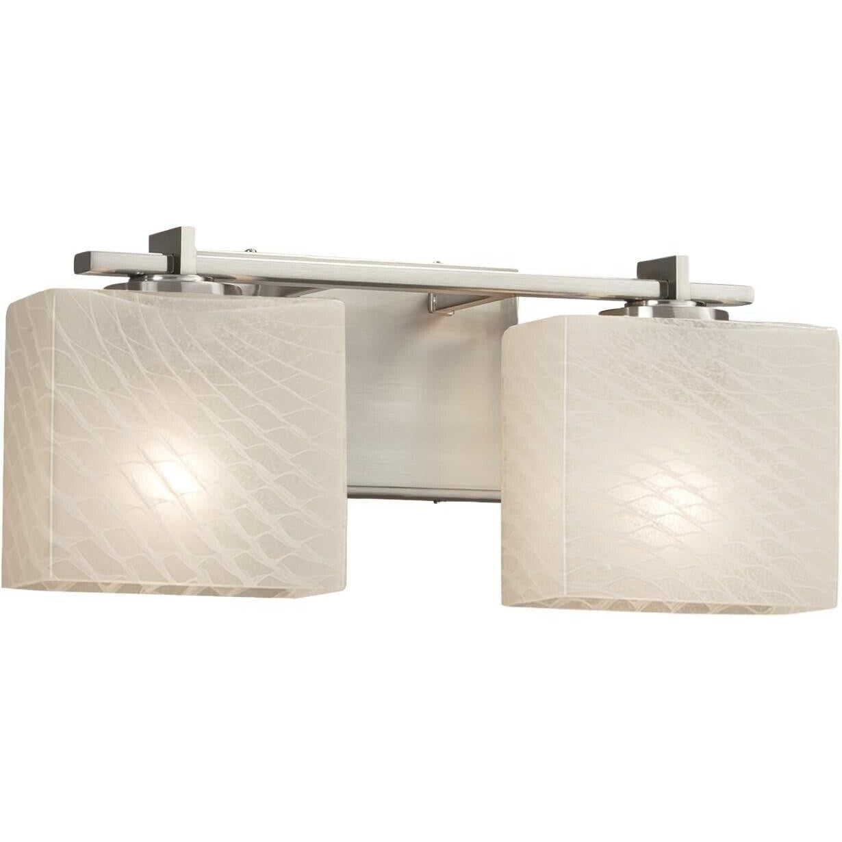 Justice Design Group Lighting 2-Light Bath Bar-Brushed Nickel Finish