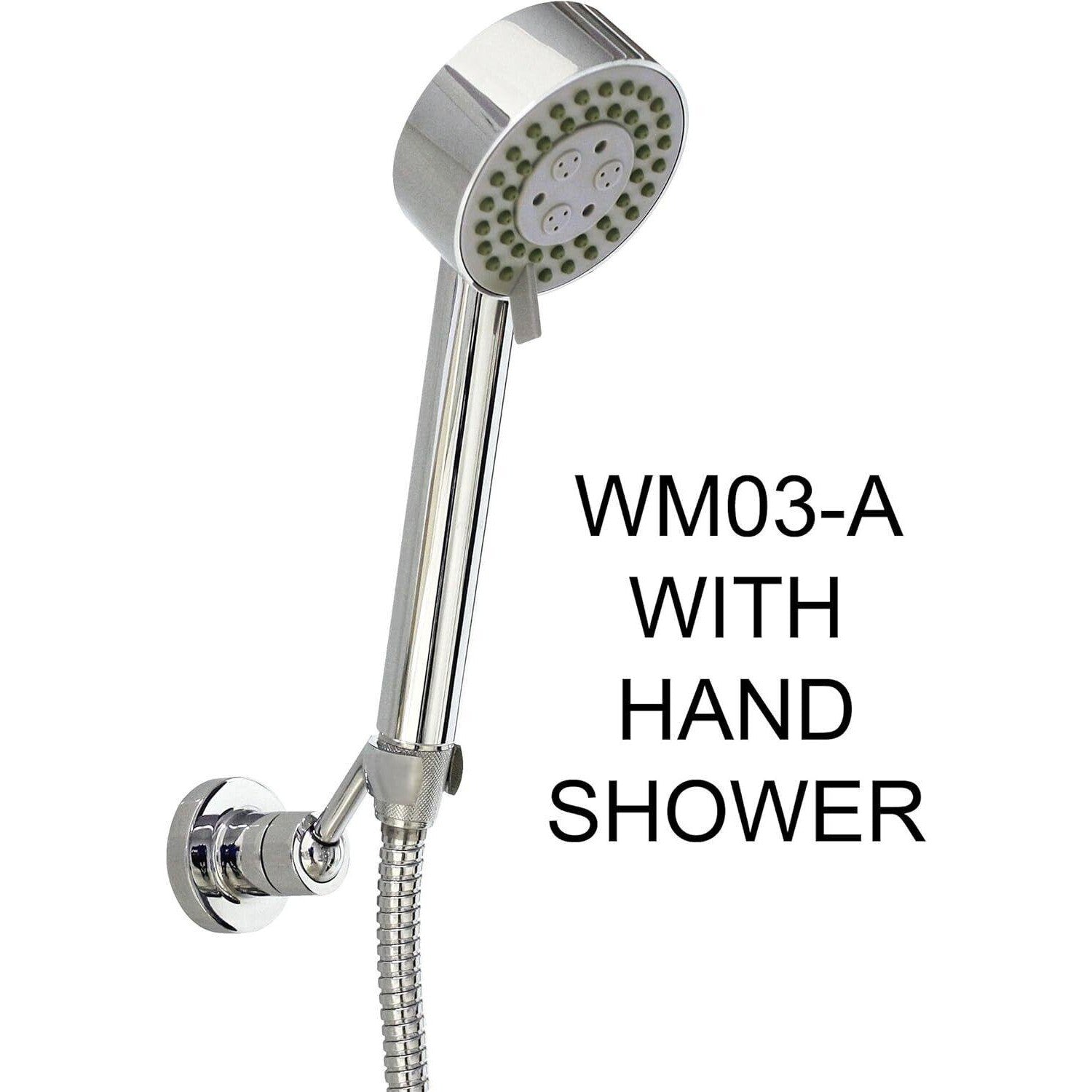 MODONA Modern Premium Hand Shower Wall Mount in Polished Chrome