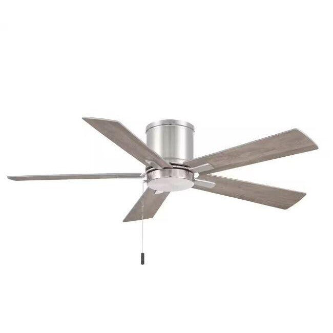 Hampton Bay Grantway 48 in. Indoor/Covered Outdoor Brushed Nickel Ceiling Fan - Like New