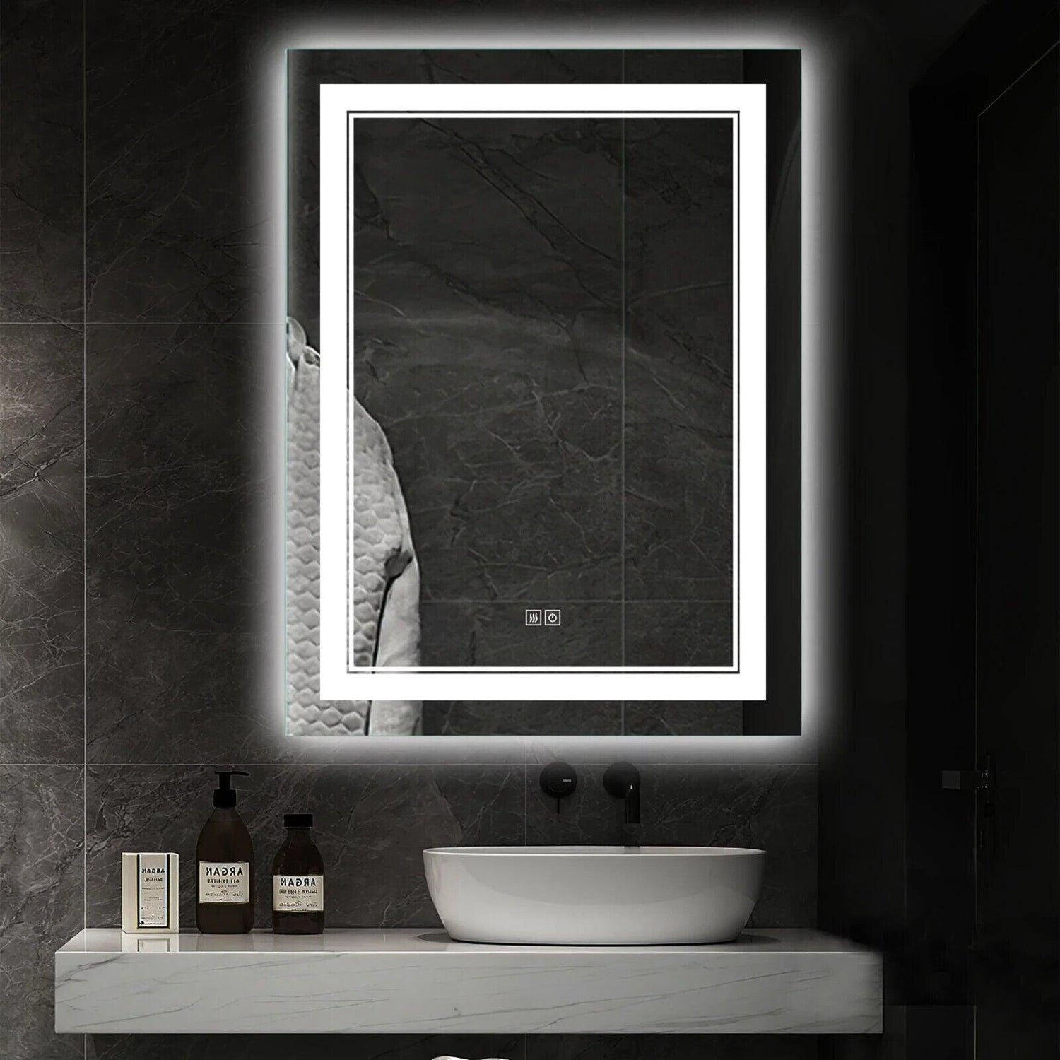 NEUTYPE 32 in. x 24 in. Modern Rectangular Frameless LED Bathroom Vanity Mirror - Like New