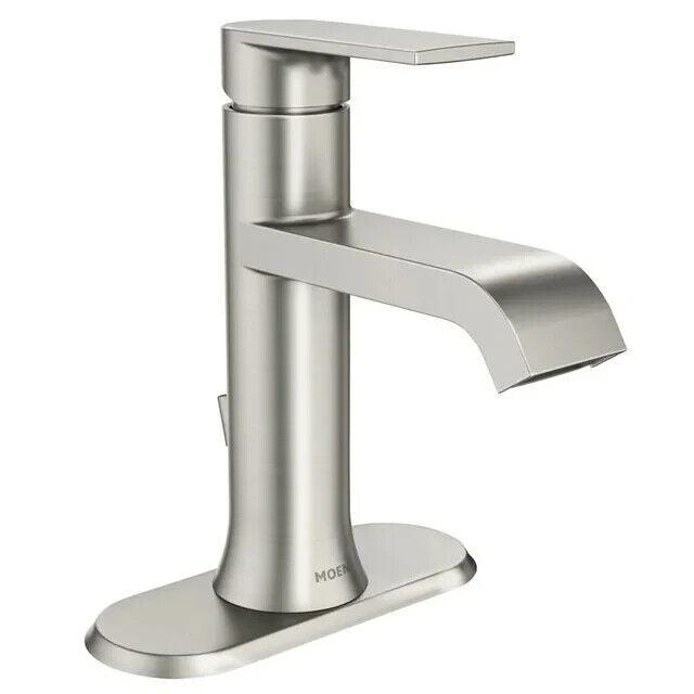 Moen WS84760SRN Genta Single-Handle Bathroom Faucet - Spot Resist Brushed Nickel