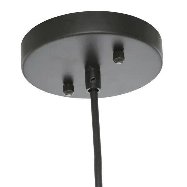 Home Decorators Orbit 1-Light Black Mini Pendant with Black Metal Strap Design - Like New