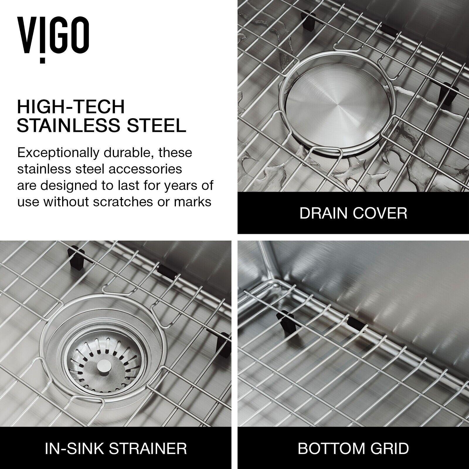 Vigo VGS3620FA Oxford 36&quot; Farmhouse Single Basin Stainless Steel