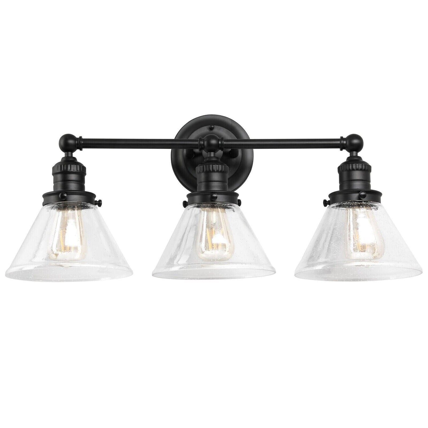 Design House Augustin Vanity Light in Matte Black, 3-Light - Like New