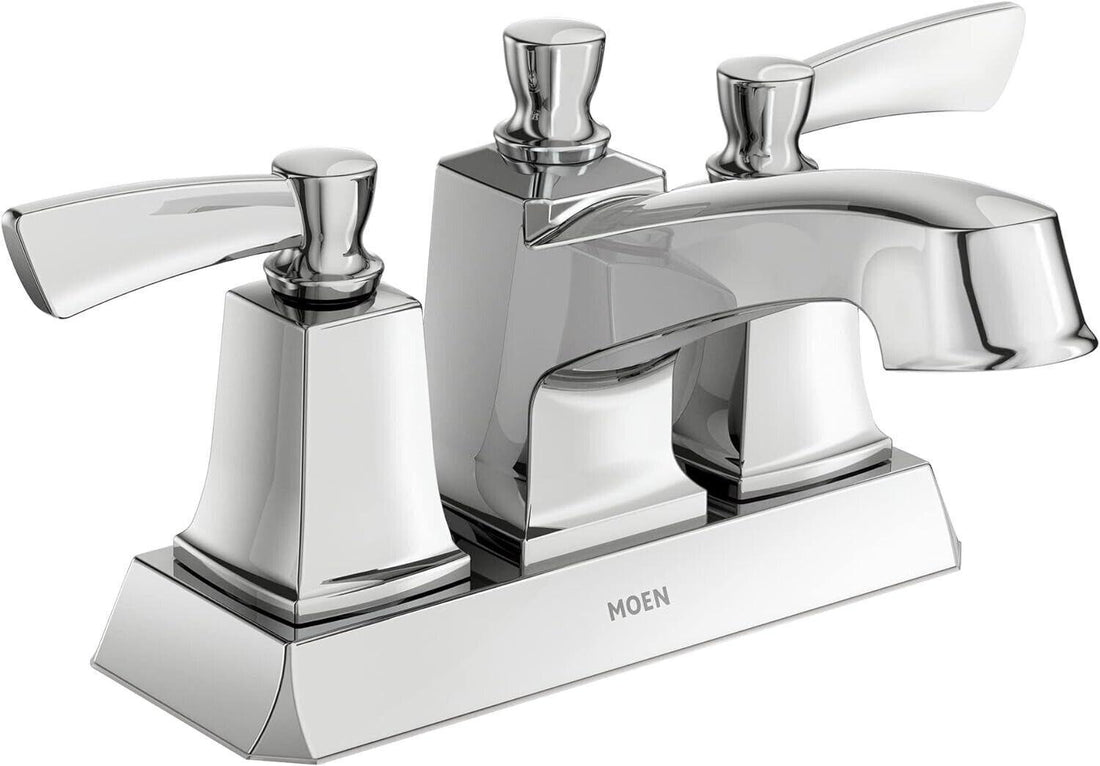 Moen WS84922 Conway Two-Handle Centerset Bathroom Faucet Nickel