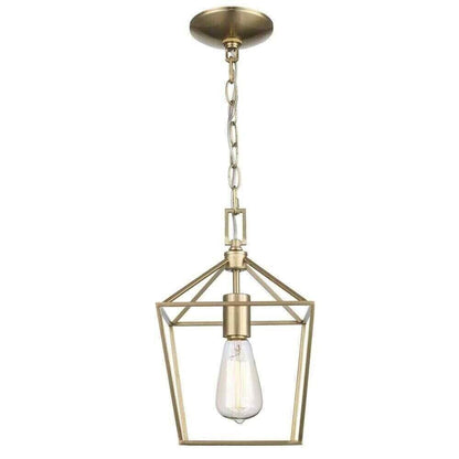 Home Decorators Collection Weyburn 1-Light Gold Farmhouse Mini Pendant Light - Like New