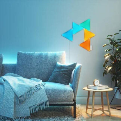 EcoSmart Smart Color Changing Dimmable 5 Geometric Triangle LED Light Panels