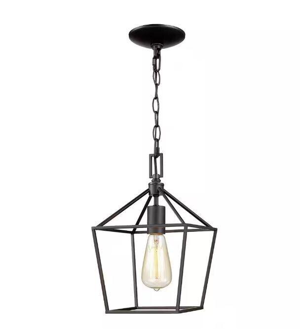 Home decorators collection Weyburn 1-Light Bronze Farmhouse Mini Pendant Light