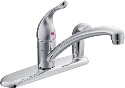 Moen 67434 Chateau 1-Handle Kitchen Faucet with Integrated Side Spray Chrome - Like New