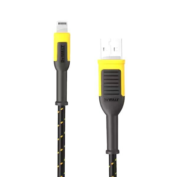 DEWALT Reinforced Braided iPhone Cable  10 ft.