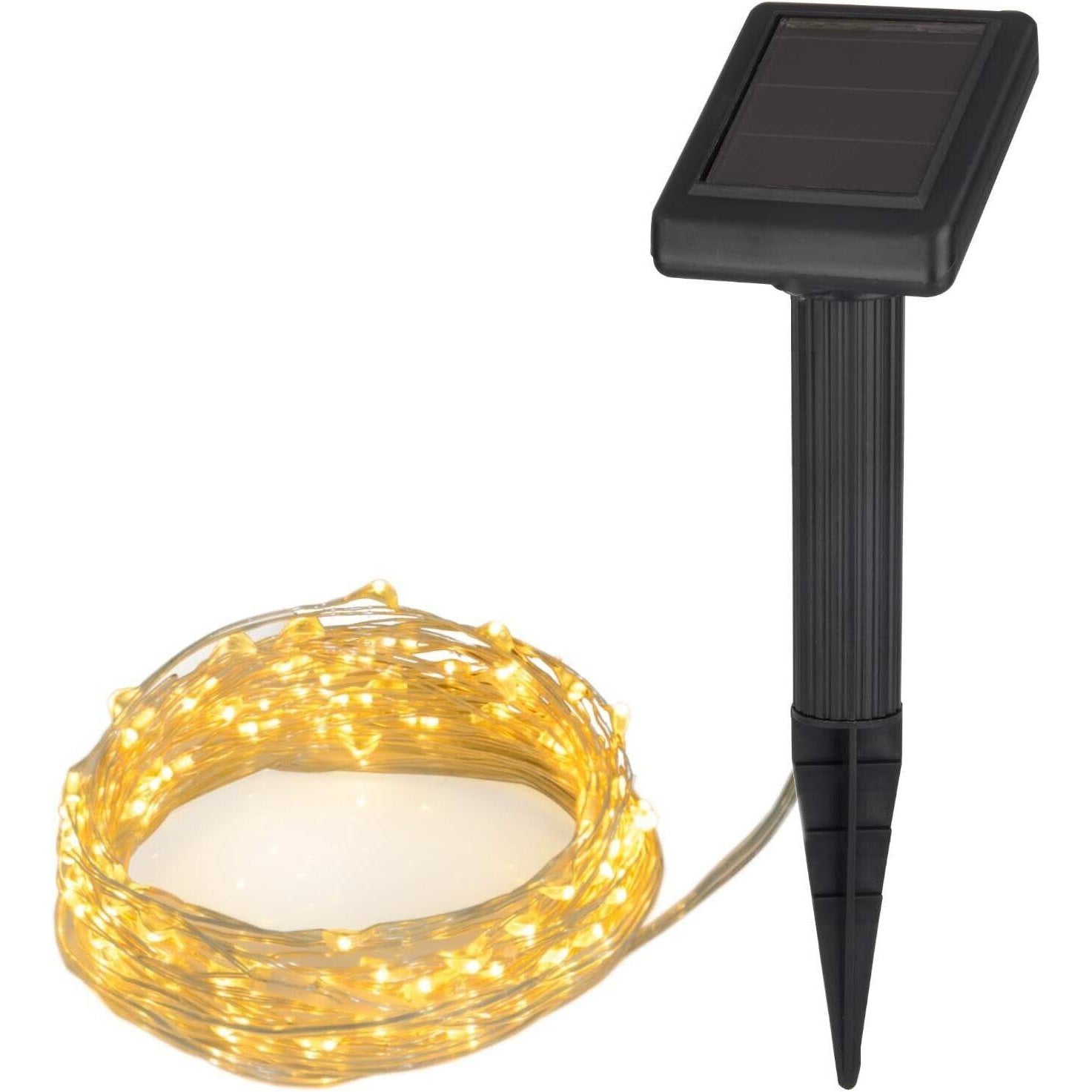 HunnyKome Solar Lighting 20 ft. 100-LED Integrated LED Solar Copper String Light