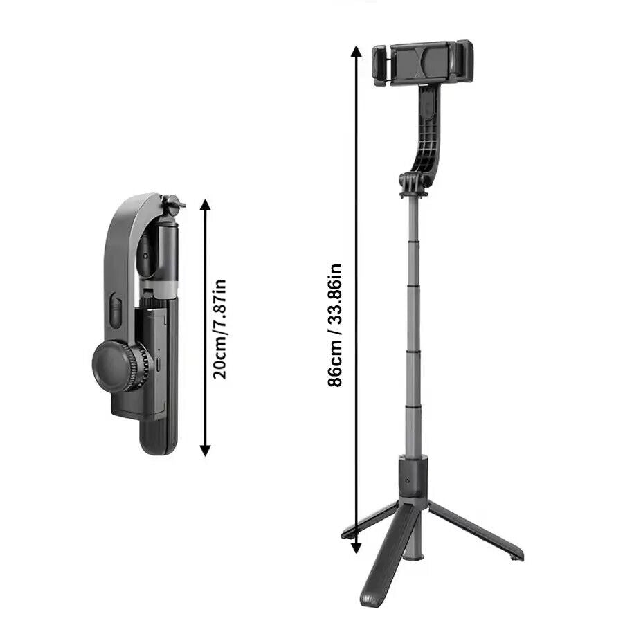 1- Axis Handheld Gimbal Stabilizer with Tripod &amp; Bluetooth Remote for Smartphone