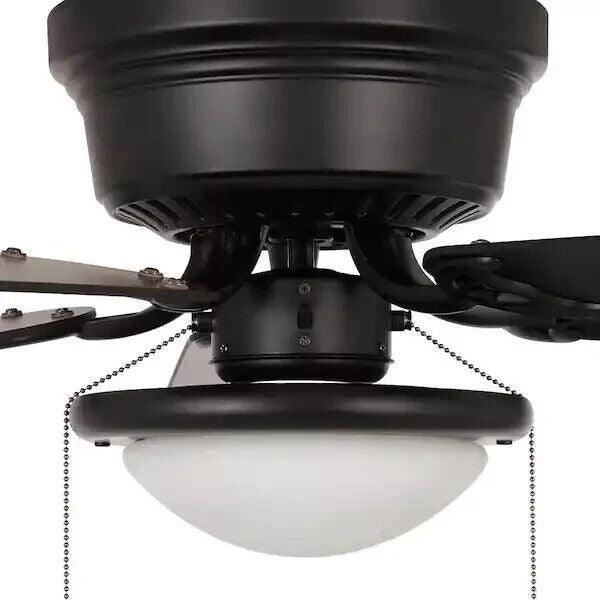 Hugger 52 in. LED Indoor Black Ceiling Fan with Light Kit - Like New