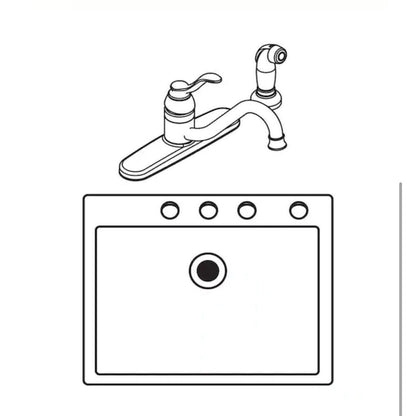 Moen 67434 Chateau 1-Handle Kitchen Faucet with Integrated Side Spray Chrome