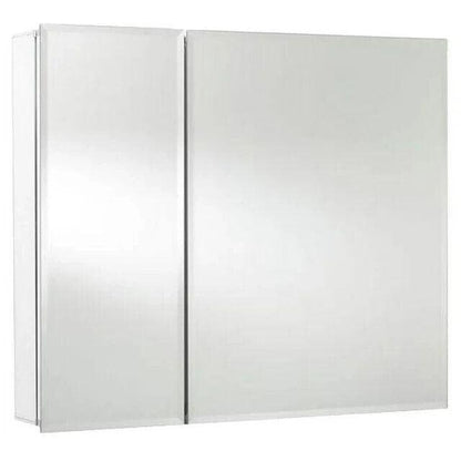 Croydex Halton Double Door Aluminium Bathroom Medicine Cabinet 30x26 In Chrome