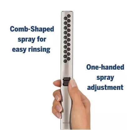 Waterpik 12-spray 5 in. High PressureDual Shower Head Handheld Brushed Nickel