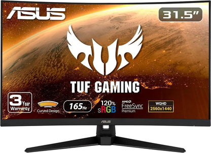 ASUS TUF Gaming VG32VQ1B 31.5&quot; 2560x1440 WQHD 1ms 144Hz Curved Gaming Monitor - Like New