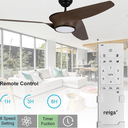 OFANTOP 52 Inch ETL Listed Indoor Outdoor Smart Ceiling Fans with Lights Remote - Like New