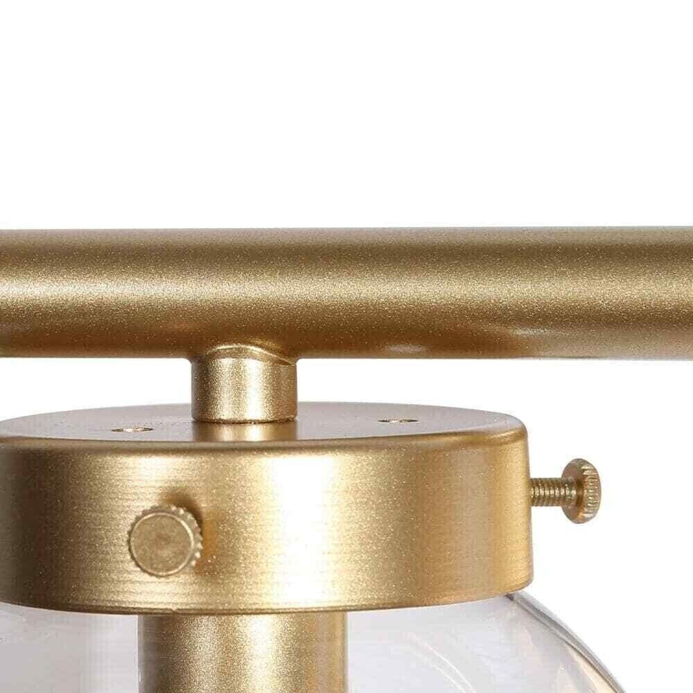 KSANA Bathroom Light Fixtures, 2-Light Gold Vanity Lights with Clear Globe Glass - Like New