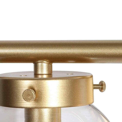 KSANA Bathroom Light Fixtures, 2-Light Gold Vanity Lights with Clear Globe Glass - Like New