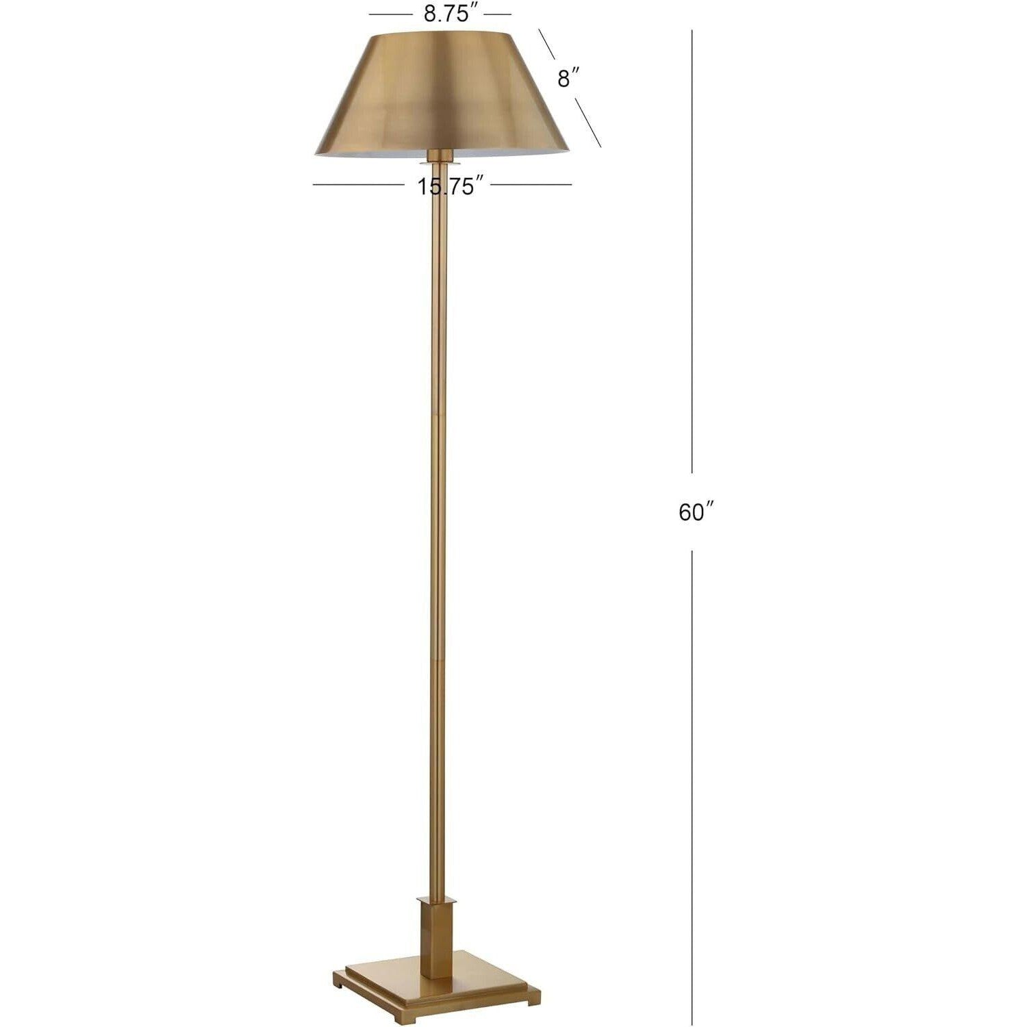 Jonathan Y JYL6005B Roxy 60&quot; Metal LED Floor Lamp - Brass Gold