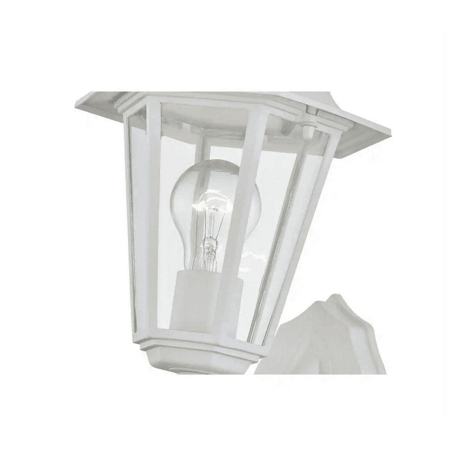 Pia Ricco 1-Light Textured White Outdoor Post Light with Clear Glass