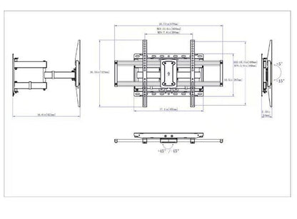 Commercial Electric Full Motion Wall Mount for 32 in. to 90 in. TVs