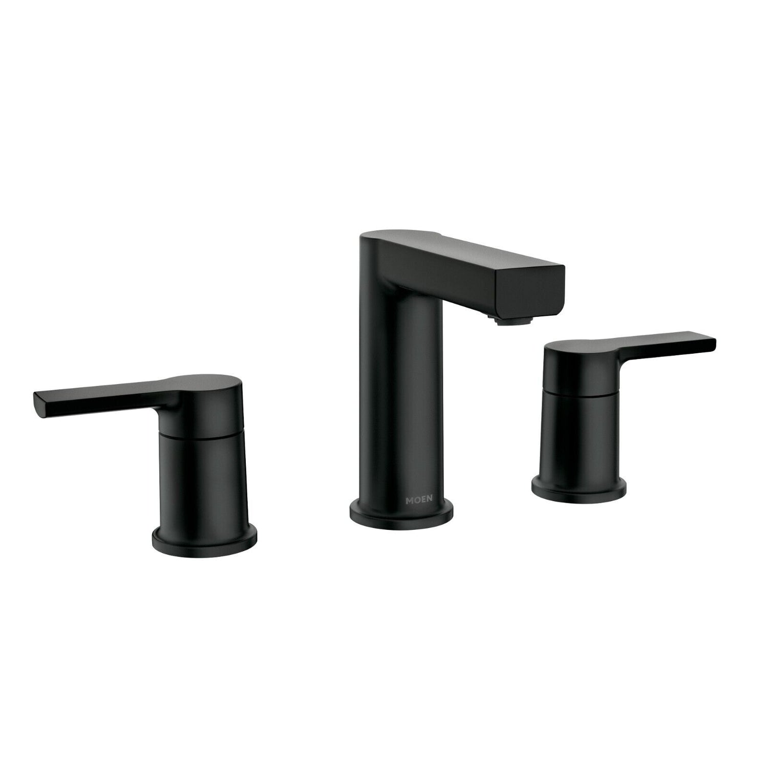 Moen Rinza 84629BL Two Handle Bathroom Faucet with Drain In Matte Black