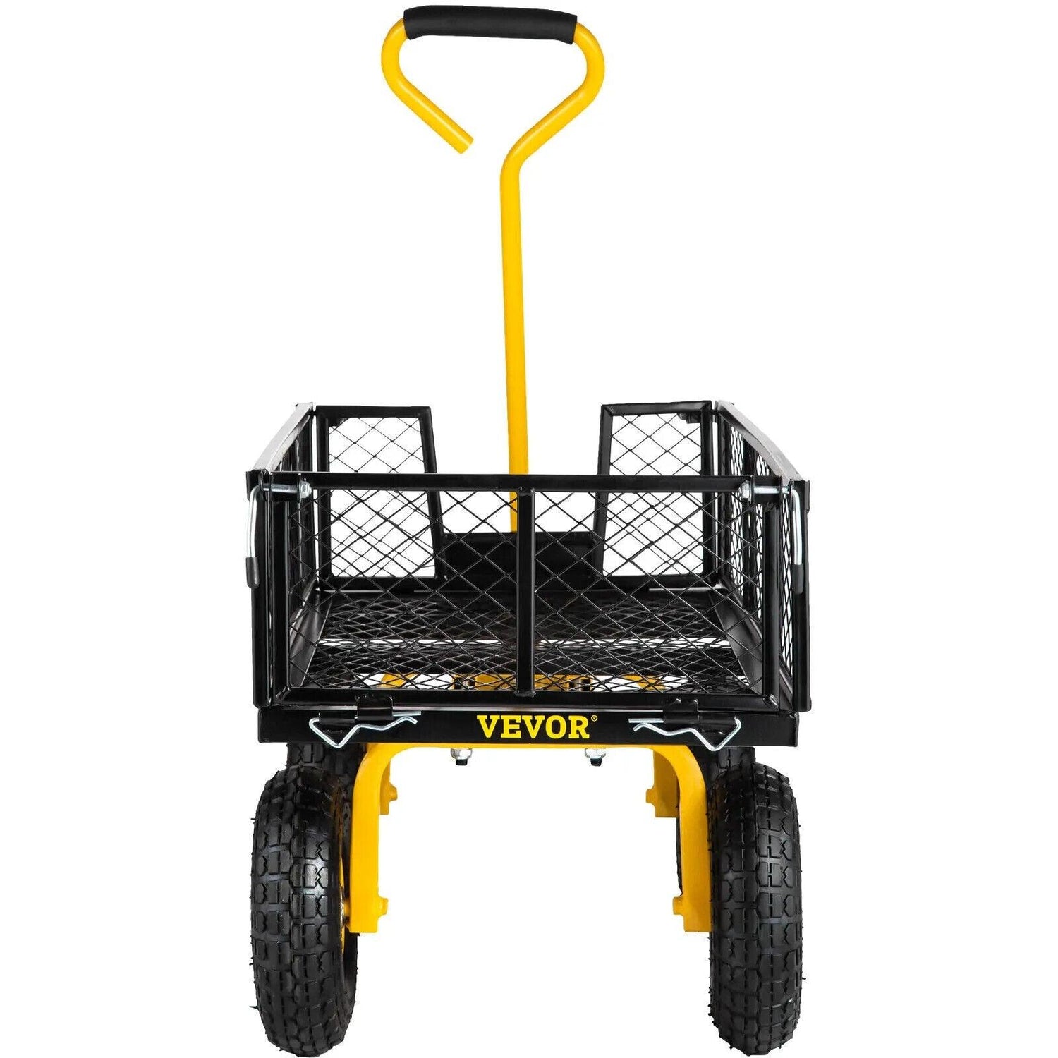 VEVOR Steel Garden Cart, Heavy Duty 500 lbs Capacity with 180° Rotating Handle