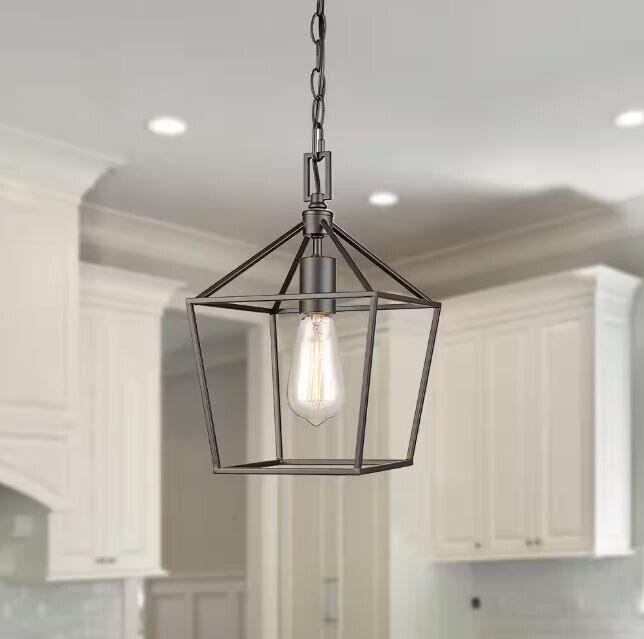 Home decorators collection Weyburn 1-Light Bronze Farmhouse Mini Pendant Light