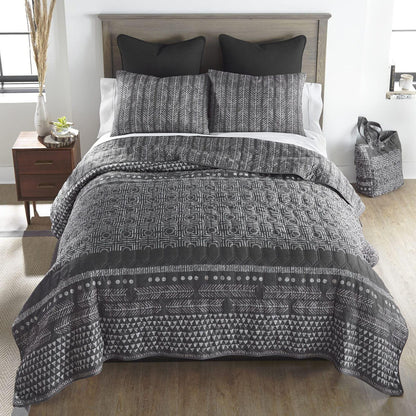 Donna Sharp Queen Bedding Set - 3 Piece - Nomad Contemporary Quilt Set