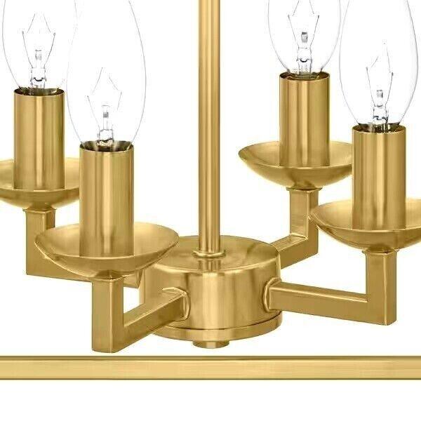 Home Decorators Weyburn 16.5 in. 4-Light Gold Semi-Flush Mount Light Fixture - Like New