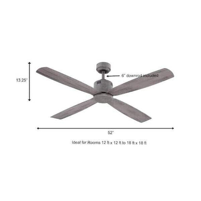 Home Decorators Collection Kitteridge 52 in. Indoor Grey Wood Tone Ceiling Fan