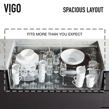 Vigo VGS3620FA Oxford 36&quot; Farmhouse Single Basin Stainless Steel