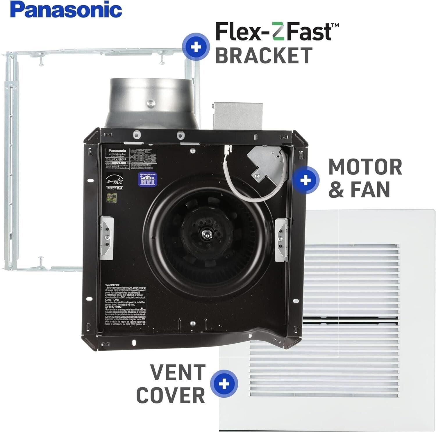 Panasonic FV-30VQ3 WhisperCeiling 290 CFM Ceiling Bathroom Exhaust Fan - Like New