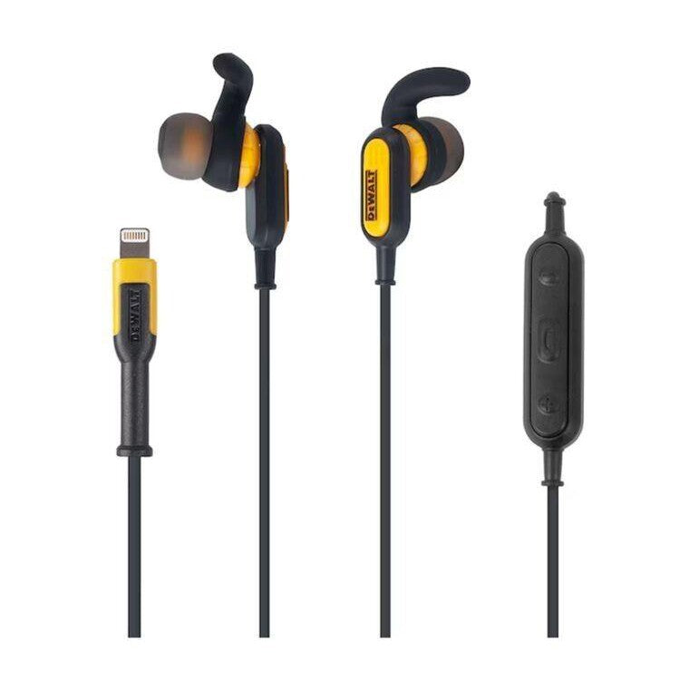 DEWALT Jobsite Earphones Lightning iPhone iPad iPod IPX6 DXMA1903017  - Like New